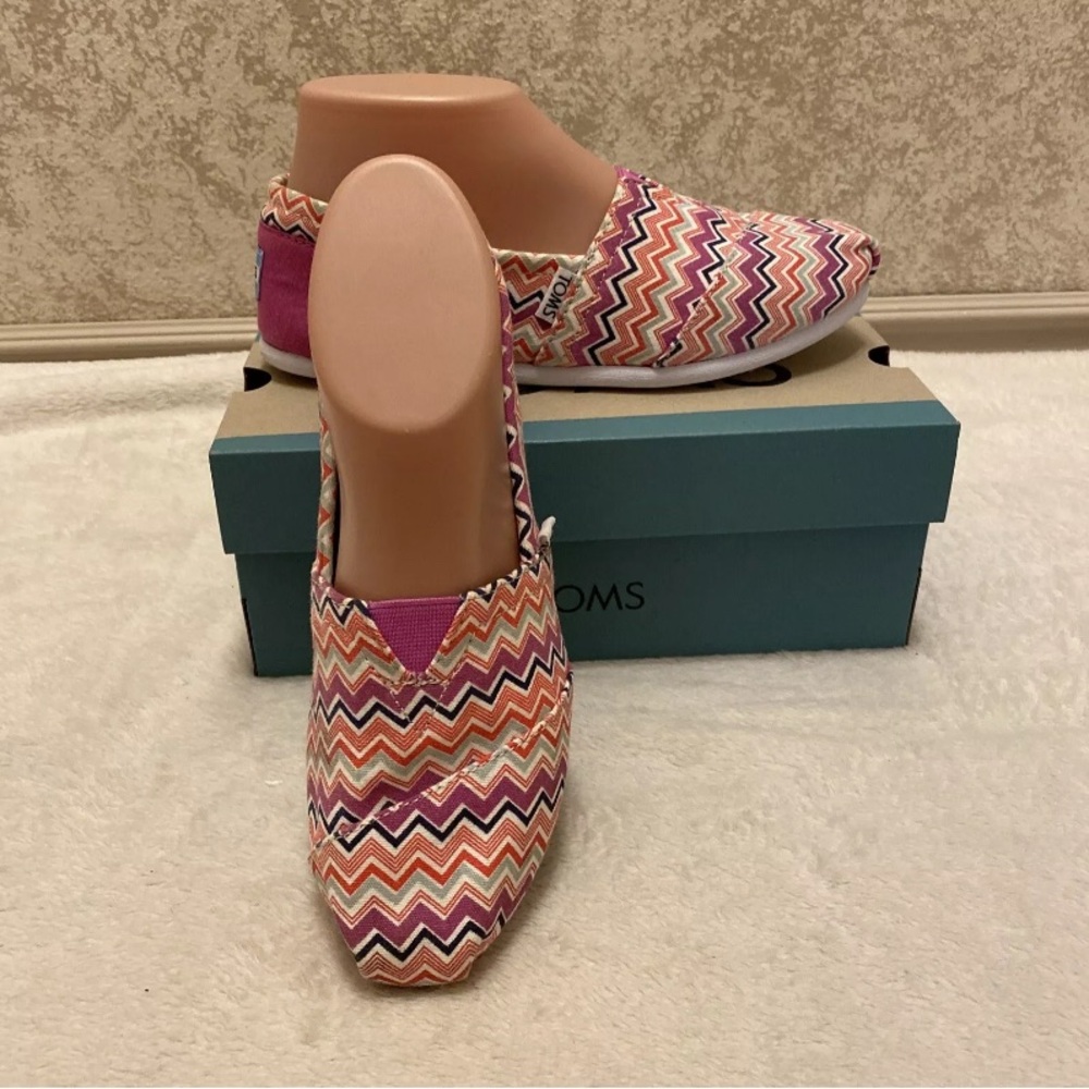 Toms Women's Multicolor Zigzag Flats